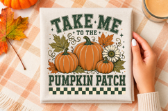 Retro Pumpkin Patch Png, Trendy Fall Sublimation PNG Product Image 3