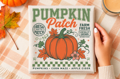 Retro Pumpkin Patch Png, Trendy Fall Sublimation Design Product Image 3