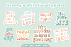 GROOVY inspirational quotes EPS | PNG | JPG | PDF Product Image 1