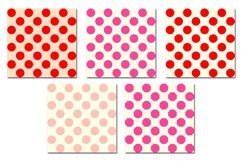 Retro Red Dot Octagon Oval Seamless Pattern Product Image 2