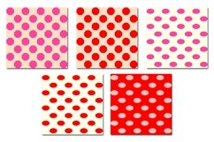 Retro Red Dot Octagon Oval Seamless Pattern Product Image 4