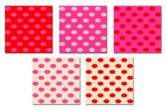 Retro Red Dot Octagon Oval Seamless Pattern Product Image 5