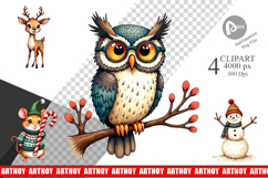 Reindeer and Friends Clipart Product Image 1