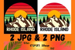 Retro Rhode Island Vintage Sublimation Png, Rhode Island Png Product Image 1