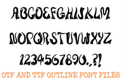 Retro Ribbon ABC Font Hand Drawn Letters Alphabet OTF TTF Product Image 2