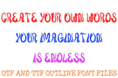 Retro Ribbon ABC Font Hand Drawn Letters Alphabet OTF TTF Product Image 3