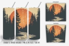 Retro River Sunset Tumbler Wrap