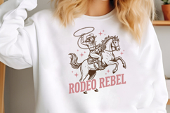 Retro Rodeo Rebel Cowgirl Lasso PNG Product Image 2