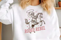 Retro Rodeo Rebel Cowgirl Lasso PNG Product Image 2