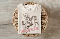 Retro Rodeo Rebel Cowgirl Lasso PNG Product Image 3