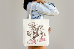 Retro Rodeo Rebel Cowgirl Lasso PNG Product Image 4