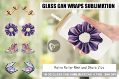 Retro Roller Rink Skate Glass Can Product Image 1