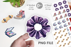 Retro Roller Rink Skate Sticker Product Image 1