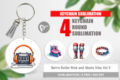 Retro Roller Rink Skate Keychain Product Image 1