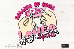 Retro Rolling Up Some Lover Spirit PNG, Valentines Day PNG Product Image 4