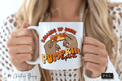 Retro Rolling Up Some Pumpkin Spirit PNG | Fall PNG Product Image 2