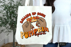 Retro Rolling Up Some Pumpkin Spirit PNG | Fall PNG Product Image 7