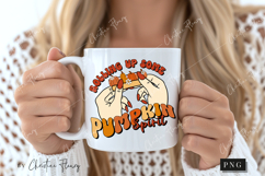 Retro Rolling Up Some Pumpkin Spirit PNG | Fall PNG Product Image 2
