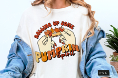 Retro Rolling Up Some Pumpkin Spirit PNG | Fall PNG Product Image 5