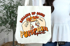 Retro Rolling Up Some Pumpkin Spirit PNG | Fall PNG Product Image 7