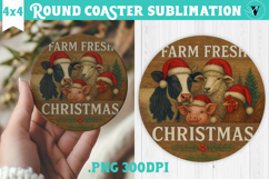 Retro Christmas Round Coasters | Christmas quotes Product Image 1