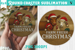 Retro Christmas Round Coasters | Christmas quotes Product Image 1