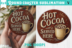 Retro Christmas Round Coasters | Christmas quotes Product Image 1