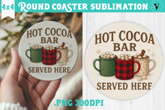 Retro Christmas Round Coasters | Christmas quotes Product Image 1