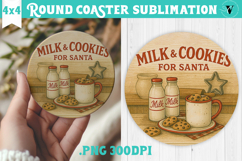 Retro Christmas Round Coasters | Christmas quotes Product Image 1