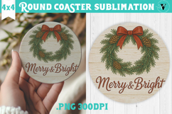Retro Christmas Round Coasters | Christmas quotes Product Image 1
