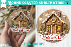 Retro Christmas Round Coasters | Christmas quotes Product Image 1