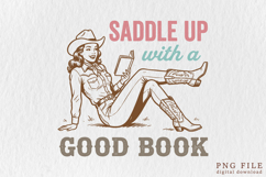Retro Saddle Up with a Good Book Design Product Image 1