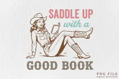 Retro Cowgirl PNG Designs | 15 Western Sublimation Designs Product Image 14
