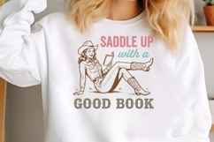 Retro Saddle Up with a Good Book Design Product Image 2