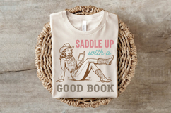 Retro Saddle Up with a Good Book Design Product Image 3