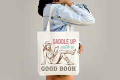 Retro Saddle Up with a Good Book Design Product Image 4