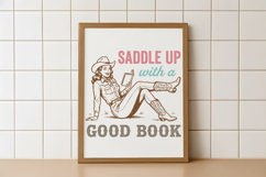 Retro Saddle Up with a Good Book Design Product Image 5