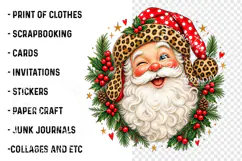 Retro Santa Christmas Polka Dots Png, Christmas Tree Png Product Image 3