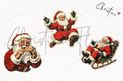Retro Santa Claus Clipart | Retro Christmas PNG Product Image 3
