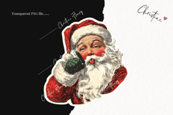 Retro Santa Claus Clipart | Retro Christmas PNG Product Image 2