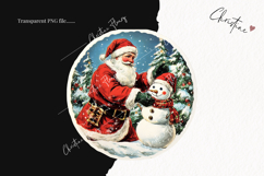 Retro Santa Claus Clipart | Retro Christmas PNG Product Image 2