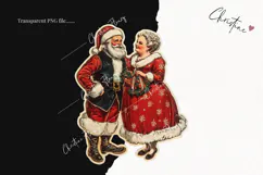Retro Santa Claus Clipart | Retro Christmas PNG Product Image 2