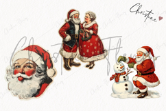 Retro Santa Claus Clipart | Retro Christmas PNG Product Image 3