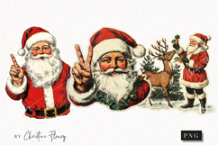 Retro Santa Claus Clipart | Retro Christmas PNG Product Image 1