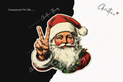Retro Santa Claus Clipart | Retro Christmas PNG Product Image 2