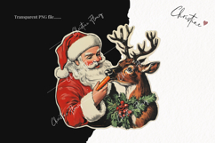Retro Santa Claus Clipart | Retro Christmas PNG Product Image 2
