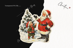 Retro Santa Claus Clipart | Retro Christmas PNG Product Image 2