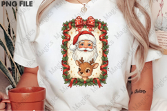 Retro Santa Claus &amp; Reindeer PNG Product Image 2