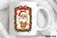 Retro Santa Claus &amp; Reindeer PNG Product Image 4