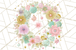 Retro Pastel Santa PNG, Mid Century Christmas Clipart Product Image 3